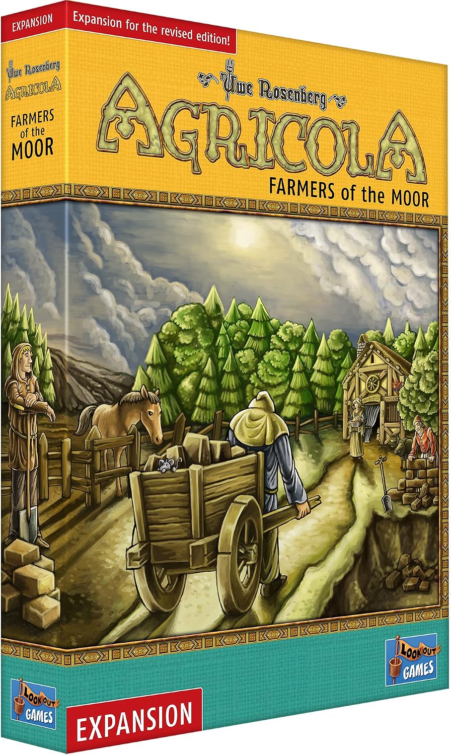 Agricola (Revised Edition) Farmers of The Moor Expansion | Strategy Game for Adults and Teens | Advanced Board Game | Ages 12+ | 1-4 Players | Avg. Playtime 90 Minutes | Made by Lookout Games