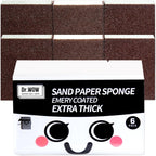 Carborundum Heavy Duty Scouring Sponges - Fiberglass-Free Nano Rust Eraser for Pots, Pans, Grill, Oven Racks & Sink Stains (1'' 6Ct (Pack of 1))