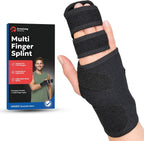 Trigger Finger Splint Finger Brace | Middle Finger Splint | Splint For Fractures, Broken Ring Finger, Arthritis, Tendonitis | Mallet Finger Splint Straightener Immobilizer | (RIGHT SMALL-MEDIUM)