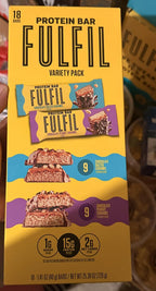 ful-fil Protein Bars 18 Count – Variety Pack, 15g Protein, Low Sugar, Vitamin-Enriched, Chocolate-Coated Snack Bars