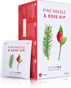 Nutra Tea - Pine Needle & Rose Hip Tea | Pine Needle Tea | Rose Hips Tea - 20 Tea Bags - Herbal Tea