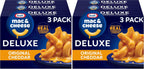 Kraft Deluxe Mac and Cheese,for Easy Dinner or Dinner Sides, Original Cheddar Flavor, No Artificial Flavors or Dyes, 14 oz (Pack of 6)