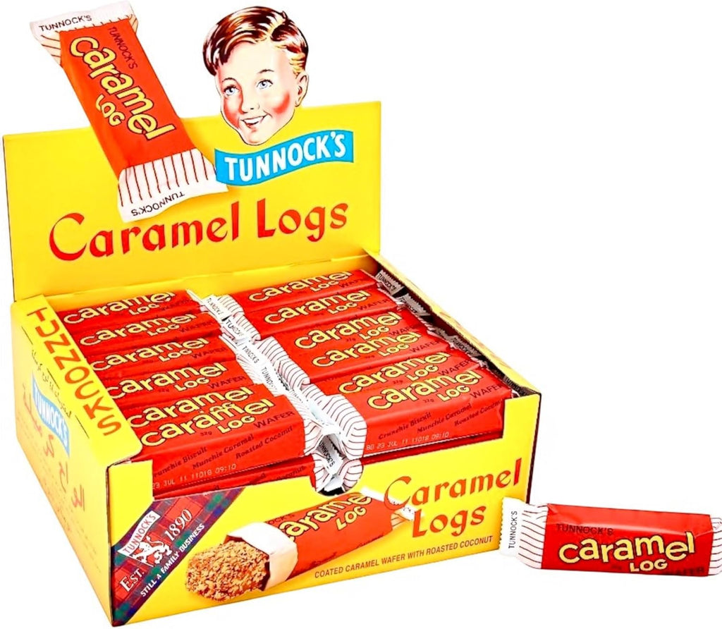 Tunnock Chocolate Caramel Logs Wafer with Roasted Coconut 32 g (Pack of 48)