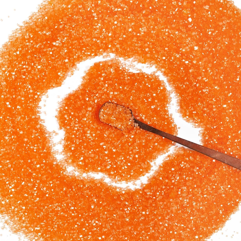 Orange Sanding Sugar Sprinkles, Food Grade 150g, Edible Sprinkles for cupcake decorating, Cake Toppers, Sprinkles Decoration, Ice Cream, Wedding Party Valentines Halloween Christmas Supplies
