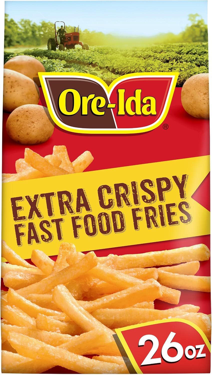 Ore-Ida Extra Crispy Fast Food French Fries French Fried Potatoes, 26 oz Bag