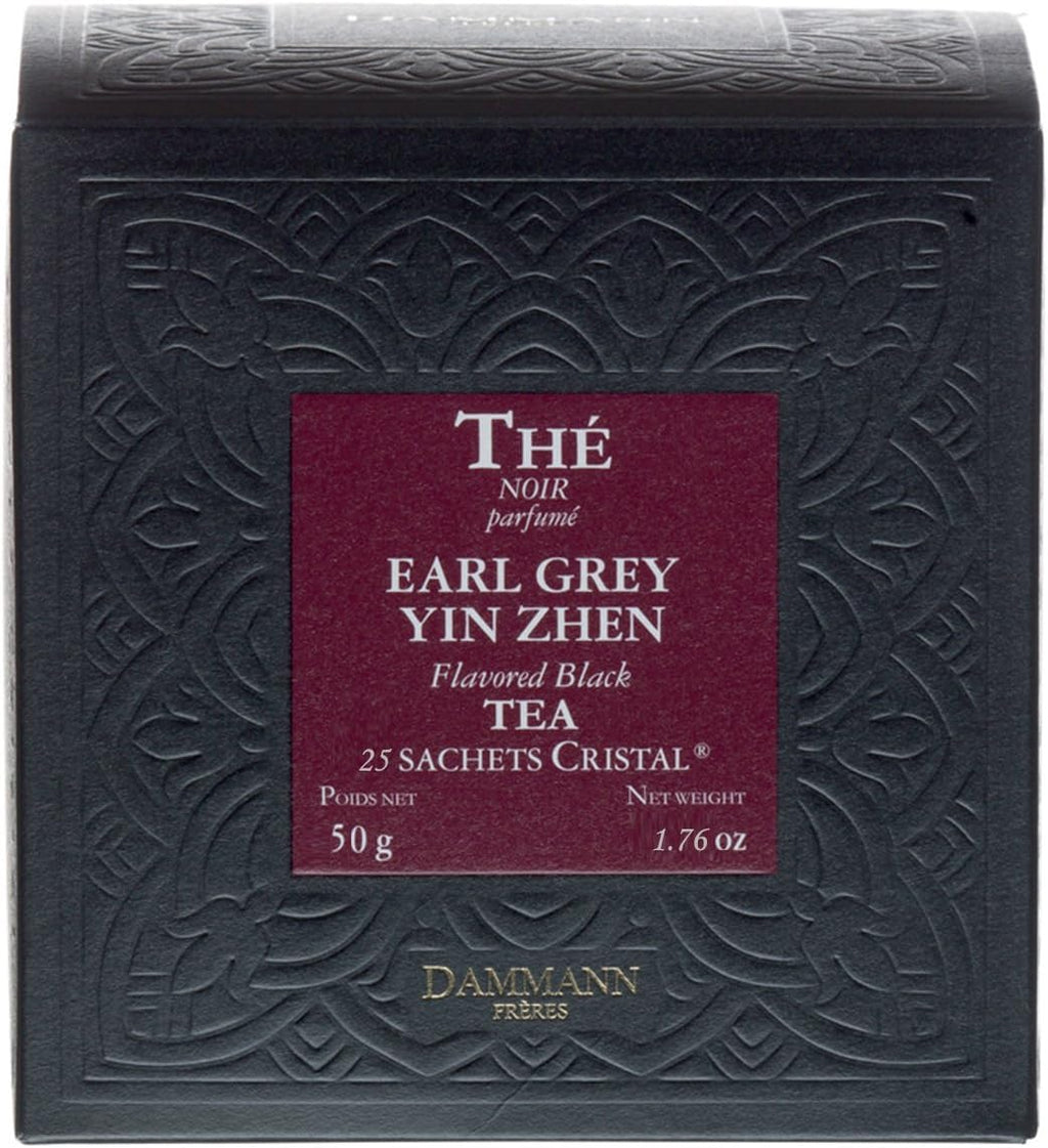 Dammann Freres Sachets, Earl Grey Tea Bags, Premium Gourmet French Black And Citrus Infused Tea, 25 Count (Single Pack)