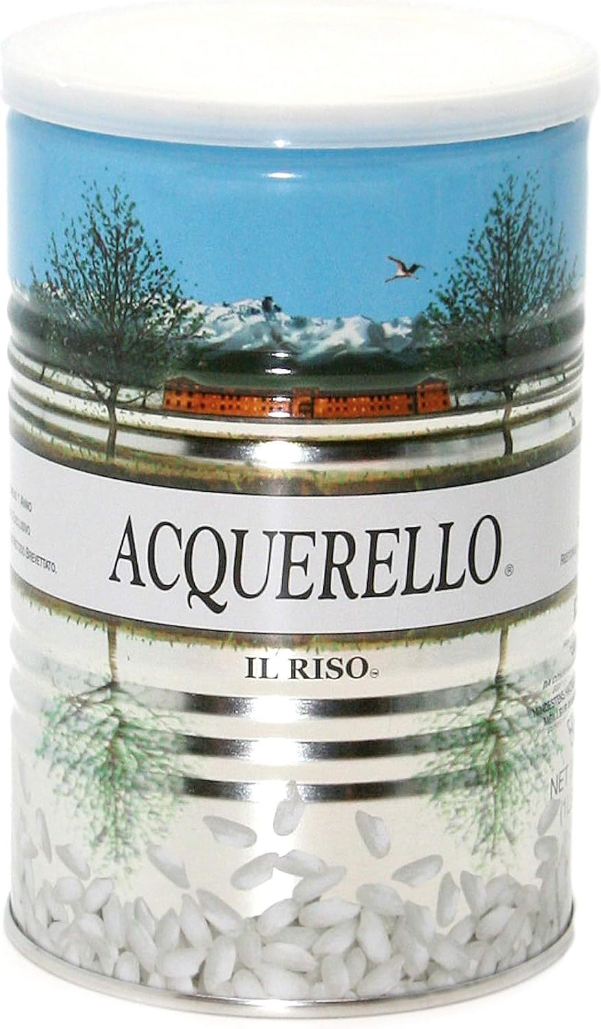 Acquerello Italian Carnaroli Aged Risotto Rice in Tin Can, 17.6 oz | From Vercelli Province in Italy