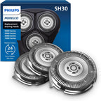 Philips Norelco SH30/52 Genuine Shaving Heads, Compatible with Philips Shavers Series 1000, 2000, 3000 and 5000, Powerful Performance, Self-Sharpening, 3 Pieces, Model SH30/52