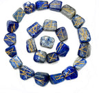 Amazing Gemstone Lapis Lazuli Crystal Runes Set of 25 Engraved Rune Stones with Runes Book PDF