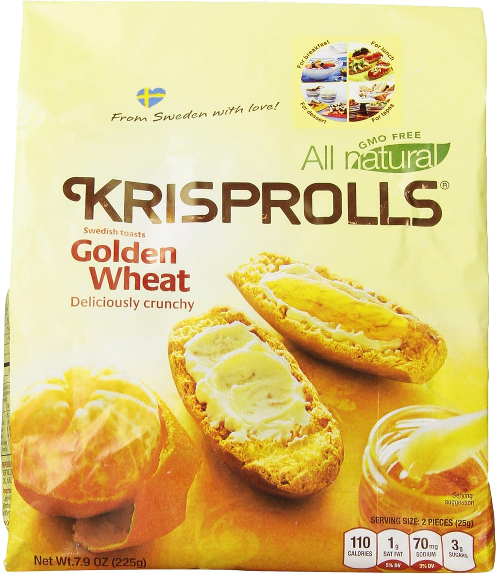 Pagen Krisprolls, Golden Wheat, 7.9 Ounce (Pack of 5)