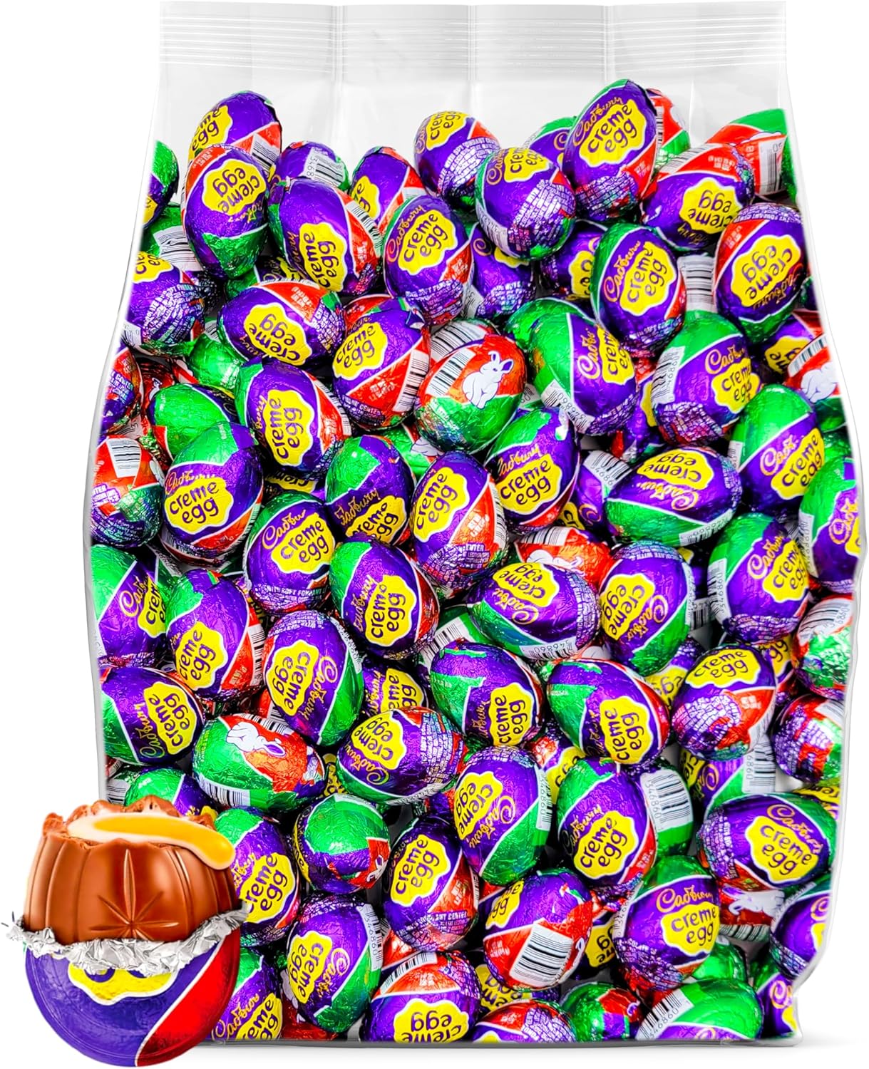 CadburyEggs Creme 48 Count - Bulk Chocolate Individually Wrapped Easter Eggs - 1.2oz Cadburry Creme Eggs Cream Filled Bulk Easter Candy for Easter Baskets & Egg Hunts (48 Eggs)