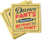 Em & Friends 20-Count Cocktail Napkins, 5 x 5-inches, Dance Pants