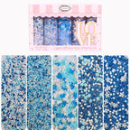 Confect Christmas Sprinkles | Sky Blue, Blue & White Mix | Edible Pearl, Star & Flower Shaped Sprinkles | Winter Holiday Cake & Cupcake Decorations- 5 Oz