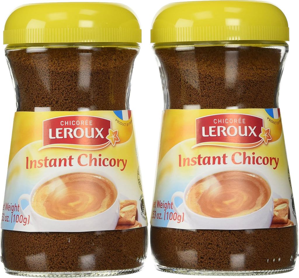 Leroux Regular Instant Chicory 3.5oz/100g 2 Jars