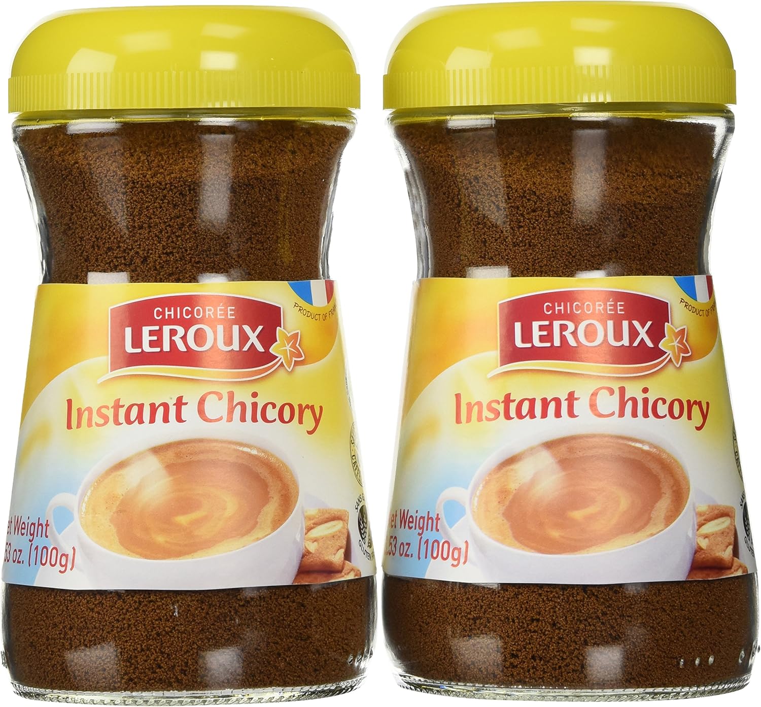 Leroux Regular Instant Chicory 3.5oz/100g 2 Jars