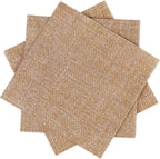 Spiareal 100 Pcs Burlap Paper Napkins 10 x 10 Inches Rustic Brown Disposable Dinner Decorative Cocktail Napkins for Party Wedding Birthday