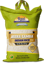 Rani Jeera Samba Indian Rice 64oz (4lbs) 1.81kg Cloth Bag ~ All Natural | Gluten Friendly | Vegan | Kosher | Export Quality | Indian Origin