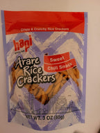 Hapi Chili Bits Rice Crackers, 3-Ounce Bags (Pack of 12)