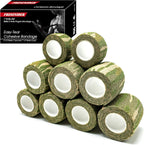 FRESINIDER 9 Rolls Self Adhesive Wrap Athletic Tape Gauze, Breathable Elastic Cohesive Bandage for Sports Injury & Pet (7 Pcs 2" x 5 Yards + 2 Pcs 1" X 5 Yards) (Forest Camo)