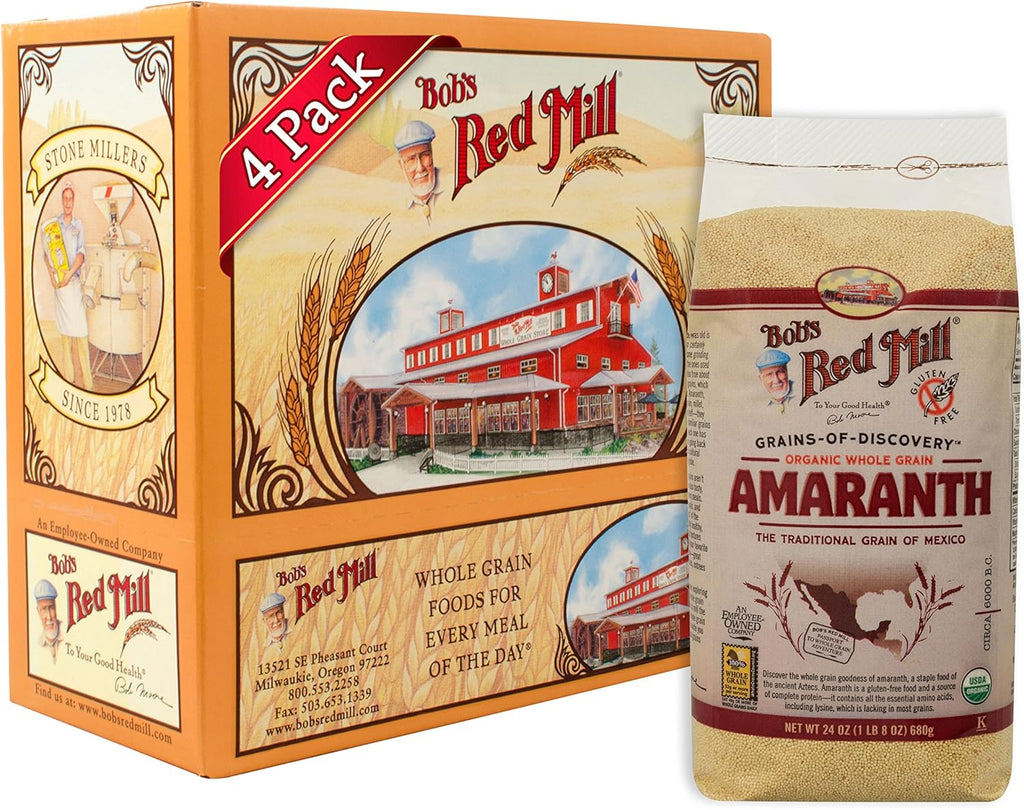 Bob's Red Mill Organic Whole Grain Amaranth, 24 Oz (4 Pack)