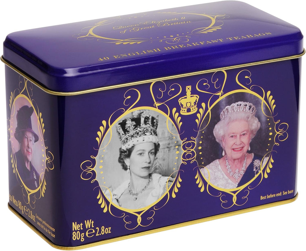 English Tea, English Breakfast Tea in Queen Elizabeth II of Great Britain Tin - DJ01