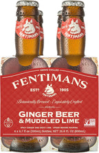Fentimans Sparkling Ginger Beer & Muddled Lime - Ginger Beer Non Alcoholic, Ginger Ale, Mixer, Craft Soda, No Artificial Flavors - 6.7 Fl Oz (4 Pack)
