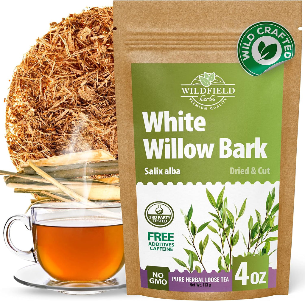 4 oz. White Willow Bark Tea Herbal (Salix Alba) - 113g White Willow Bark Herb Tea Corteza De Sauce
