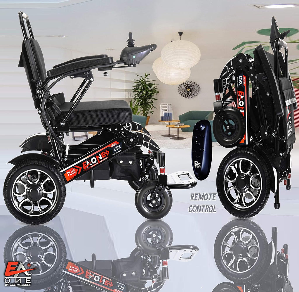 EAONE D9X Plus Electric Wheelchairs, Foldable Lightweight, 20AH Battery, All Terrain, Dual 500W Motors, Heavy-Duty, Portable Electric Wheelchair (21.5'' seat Width)