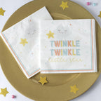 Kate Aspen Twinkle Twinkle Baby Baby Shower 2 Ply Paper Napkins (Set of 30), Thick Decorative Dinner Napkins