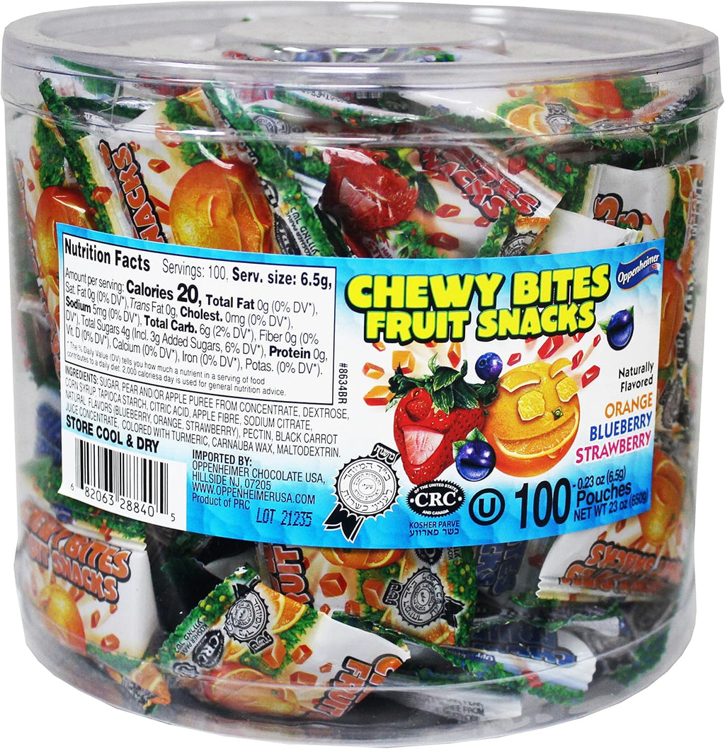 100 Fruit Nuggets Mini Pouches Kosher Vitamin C 66% Real Juice All Natural Flavors Gluten Free - By Au'some