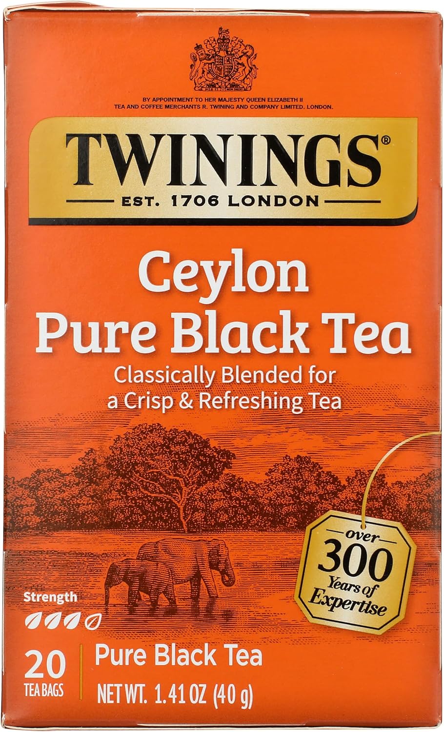 Twinings Ceylon Orange Pekoe Tea, Tea Bags, 20 ct