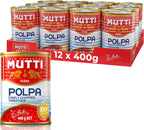 Mutti Crushed Tomatoes (Polpa), 14 oz. | 12 Pack | Italy’s #1 Brand of Tomatoes | Fresh Taste for Cooking | Canned Tomatoes | Vegan Friendly & Gluten Free | No Additives or Preservatives
