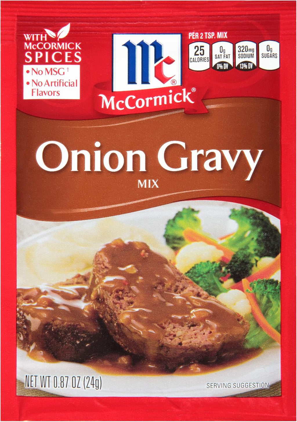 McCormick Onion Gravy Mix, 0.87 oz (Pack of 12)
