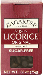 Zagarese 100% Organic Licorice, Original, 0.88 Ounce Flip Top Box