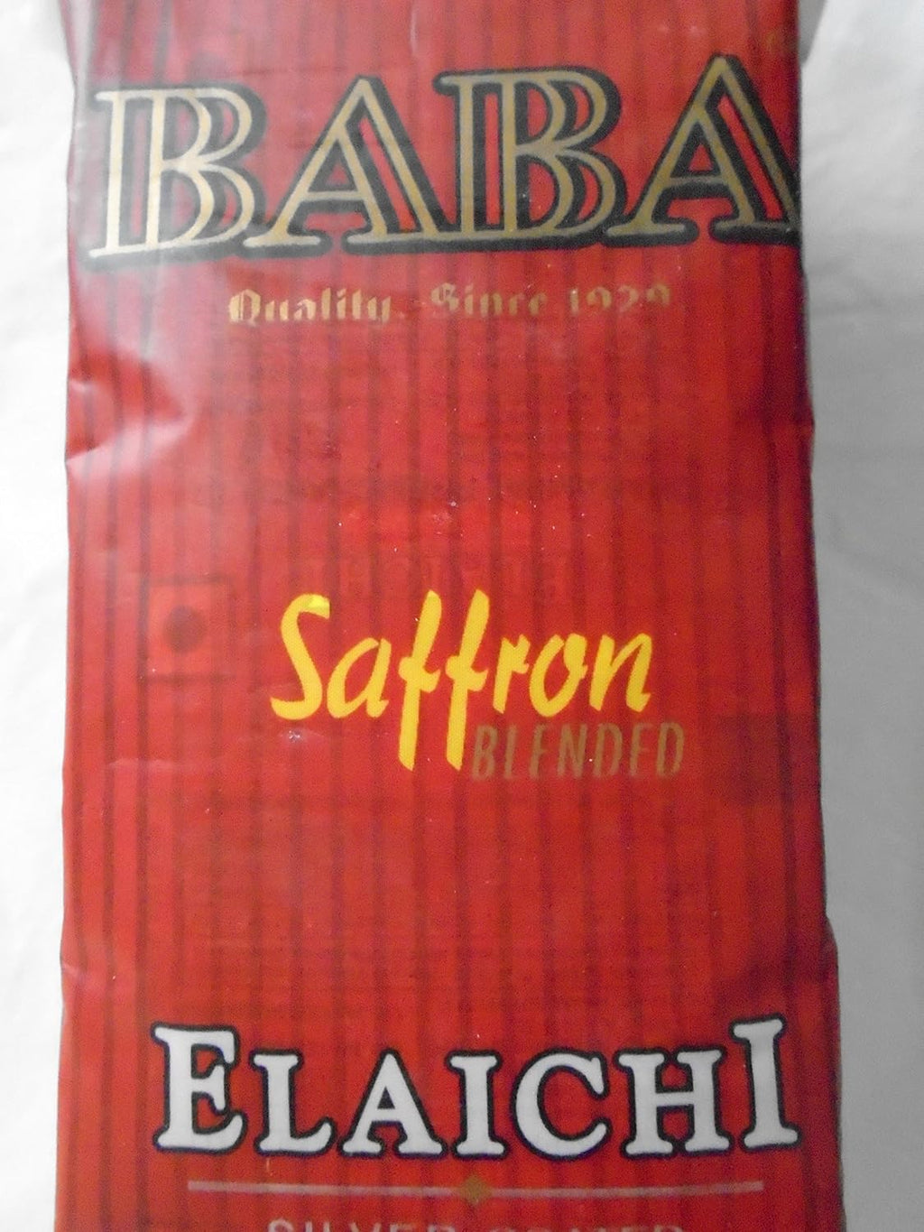 Baba Silver Coated Elaichi Saffron Blended 81 Pouch 0.179 gram each (Mouth Freshener | Flavoured Cardamom Seeds) (1)