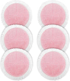 3 Pairs of Electric Mop Pads Replacement Compatible with Secura Cordless Electric Mop, 7.68 Inch Washable Spinning Cleaning Round Pads, Microfiber Mop Cloths, Pink