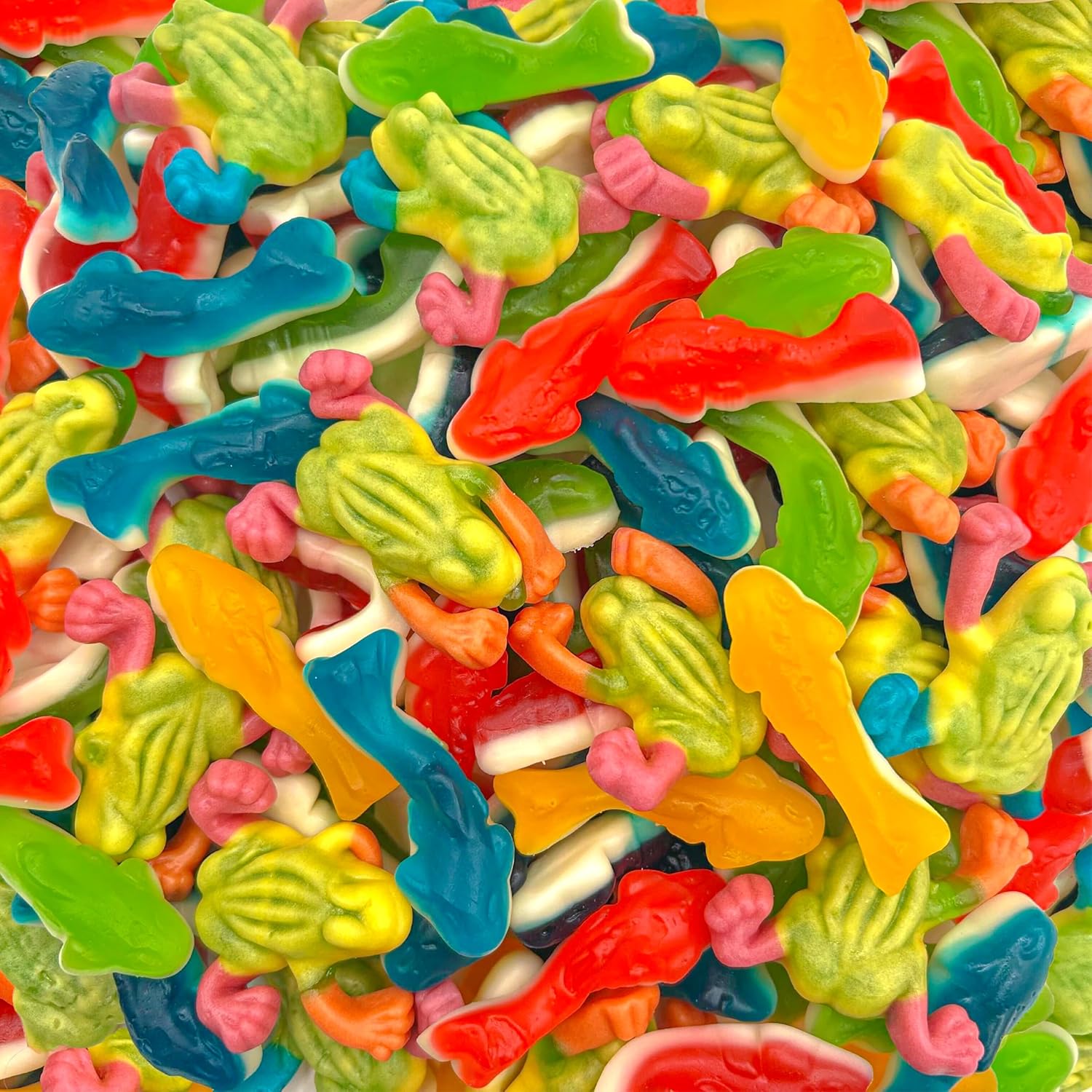 Gummy Sharks and Rainforest Frogs Candy Mix | 2 Pound Bulk Bag | Ocean and Jungle Critters | Assorted Fruit Flavors Gummy Mix | Party Favors, Goodie Bags & Birthday Celebrations
