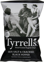 Tyrrells English Potato Chips, Sea Salt and Black Pepper, 5.3 Ounce (Pack of 12)