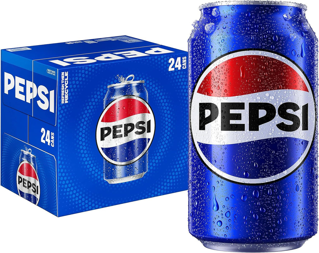Pepsi Cola Soda, 12oz Cans, 24 Pack
