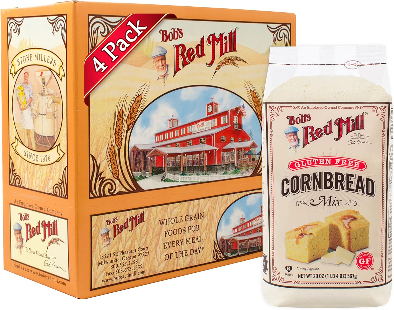 Bob's Red Mill Gluten-Free Cornbread Mix, 20-Ounce Units (Pack of 4)