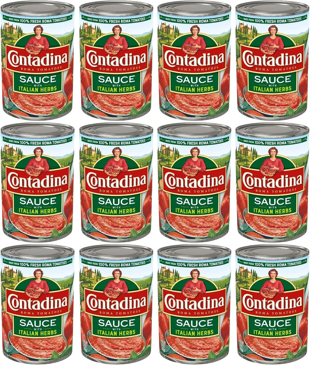 Contadina Tomato Sauce with Italian Herbs, 15 oz (Pack of 12 Cans)