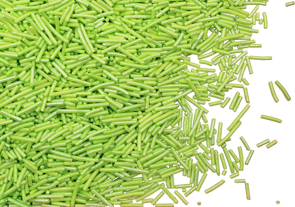 1 Pound Light Green Sprinkles BULK Jimmies - Edible Cake Cupcakes Dessert & Ice Cream Topping-Lime Green Sprinkles