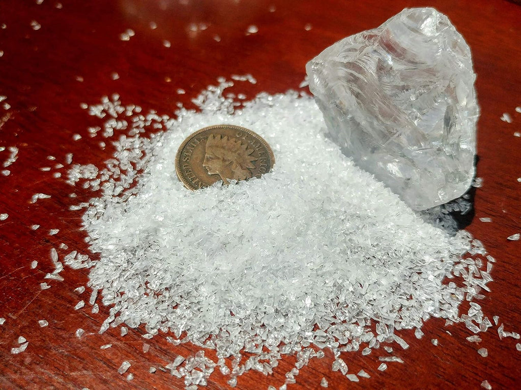 Orgonite Andy - Clear Quartz - Small Granules - Fine Crystal Sand - 100% Natural Brazilian Stone - Pure Crushed Healing Gemstones (4 oz)