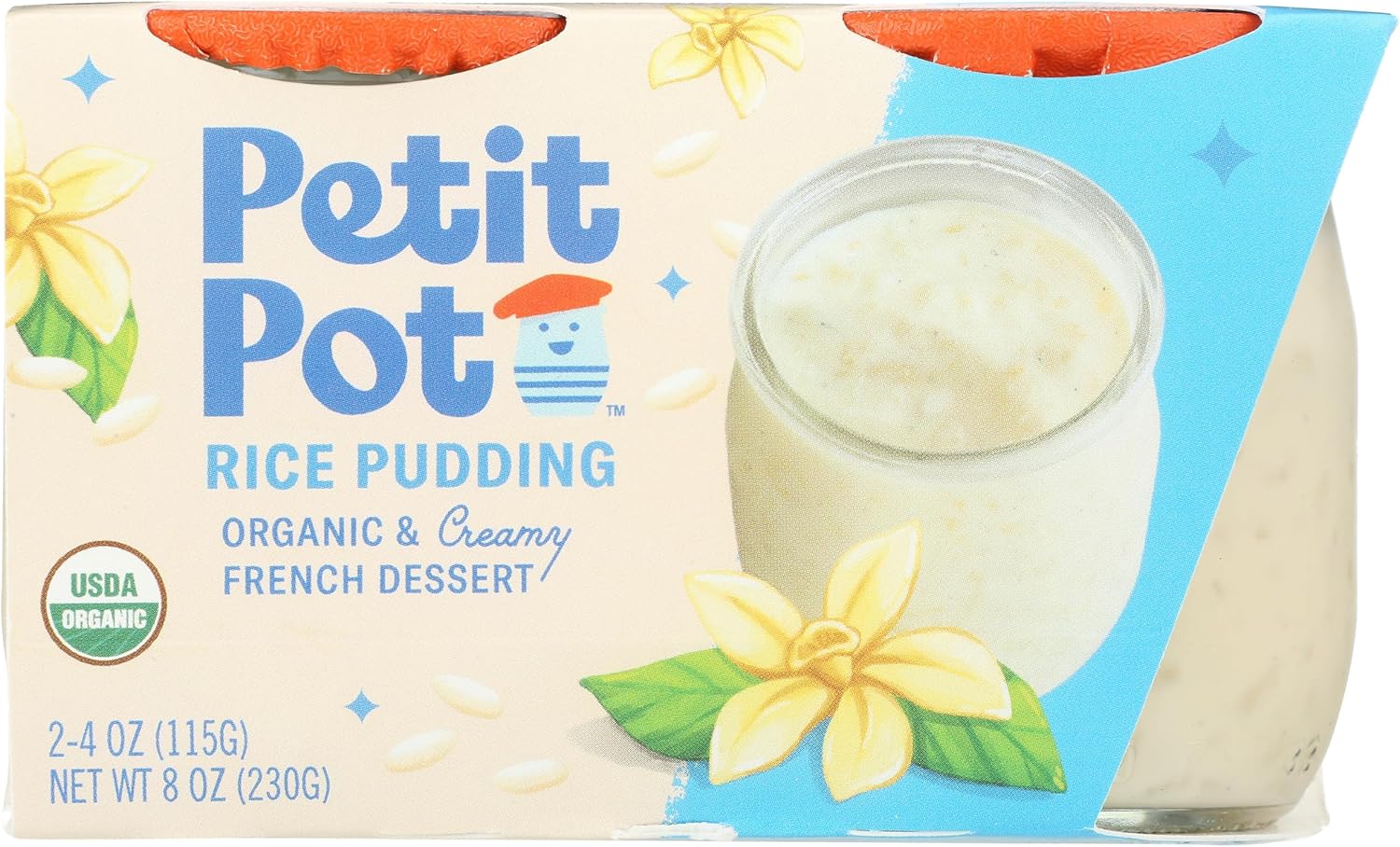 PETIT POT Organic French Rice Pudding, 8 OZ