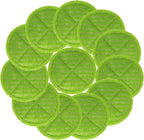 sky-w Soft Touch Mop Pads Replacement for Bissell Spinwave 2039A, 2124, 2039, 20391 Powered Hard Floor Mop (Pack of 12, Green)