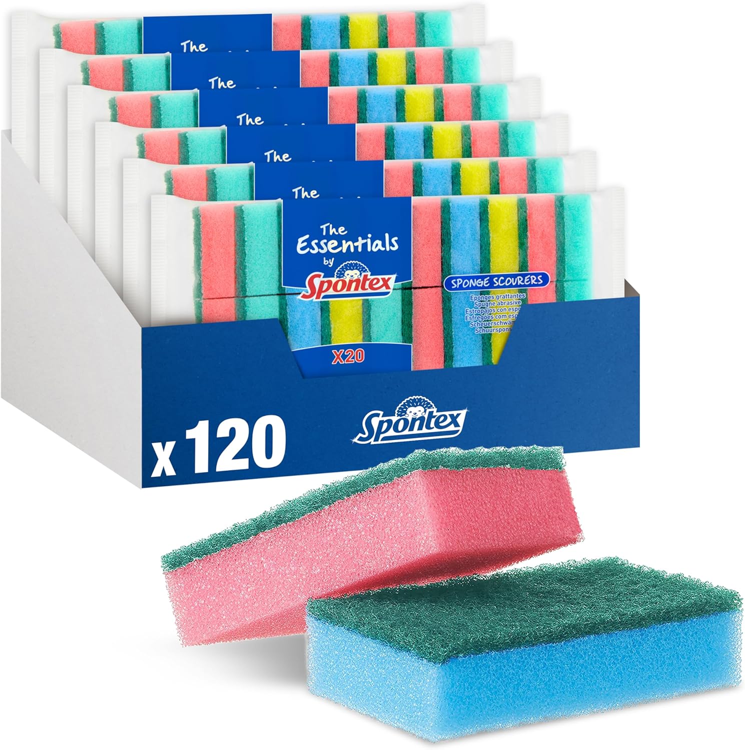 The Essentials by Spontex 20 Sponge Scourers