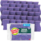 Scotch-Brite Scrub Dots Non-Scratch Scrub Sponge, Rinses Clean, For Washing Dishes and Cleaning Kitchen, 9 Packs of 4 Sponges (36 Total)