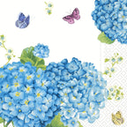 IHR Ideal Home Range Party Napkins Disposable 3-Ply Paper Lunch Napkin Pack, 6.5" x 6.5", Hortensia, 20-Count