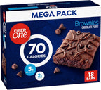 Fiber One 70 Calorie Brownies, Chocolate Fudge Snack Bars, Mega Pack, 18 Ct, 16 oz
