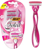 Bic Bic Simply Soleil Click Women Triple Bladed Disposable Razors, 1 Handle 6 Cartridges 1 Ea